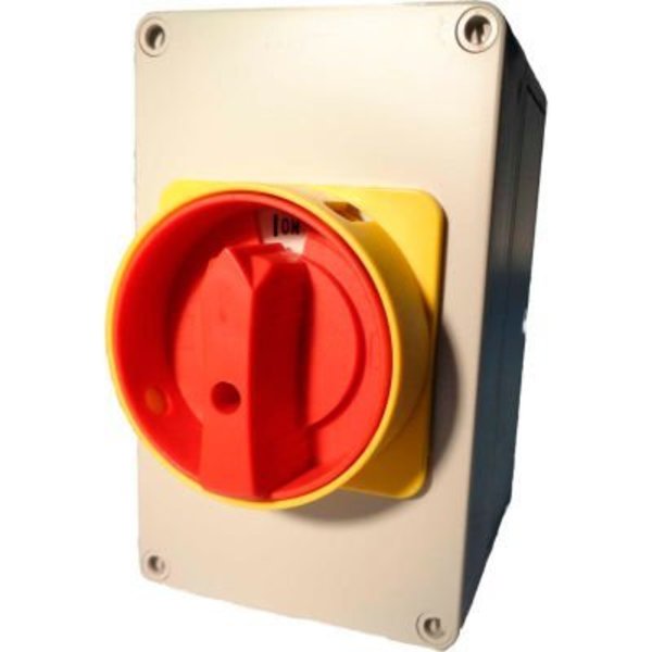 Springer Controls Co Springer Controls / MERZ, 63A, 3-Pole, Enclosed Disconnect Switch, Red/Yellow ML2-063-AR3E